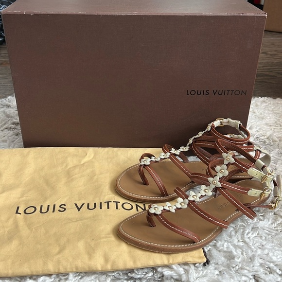 LOUIS VUITTON Fleurus Gladiator Sandals - Picture 1 of 4